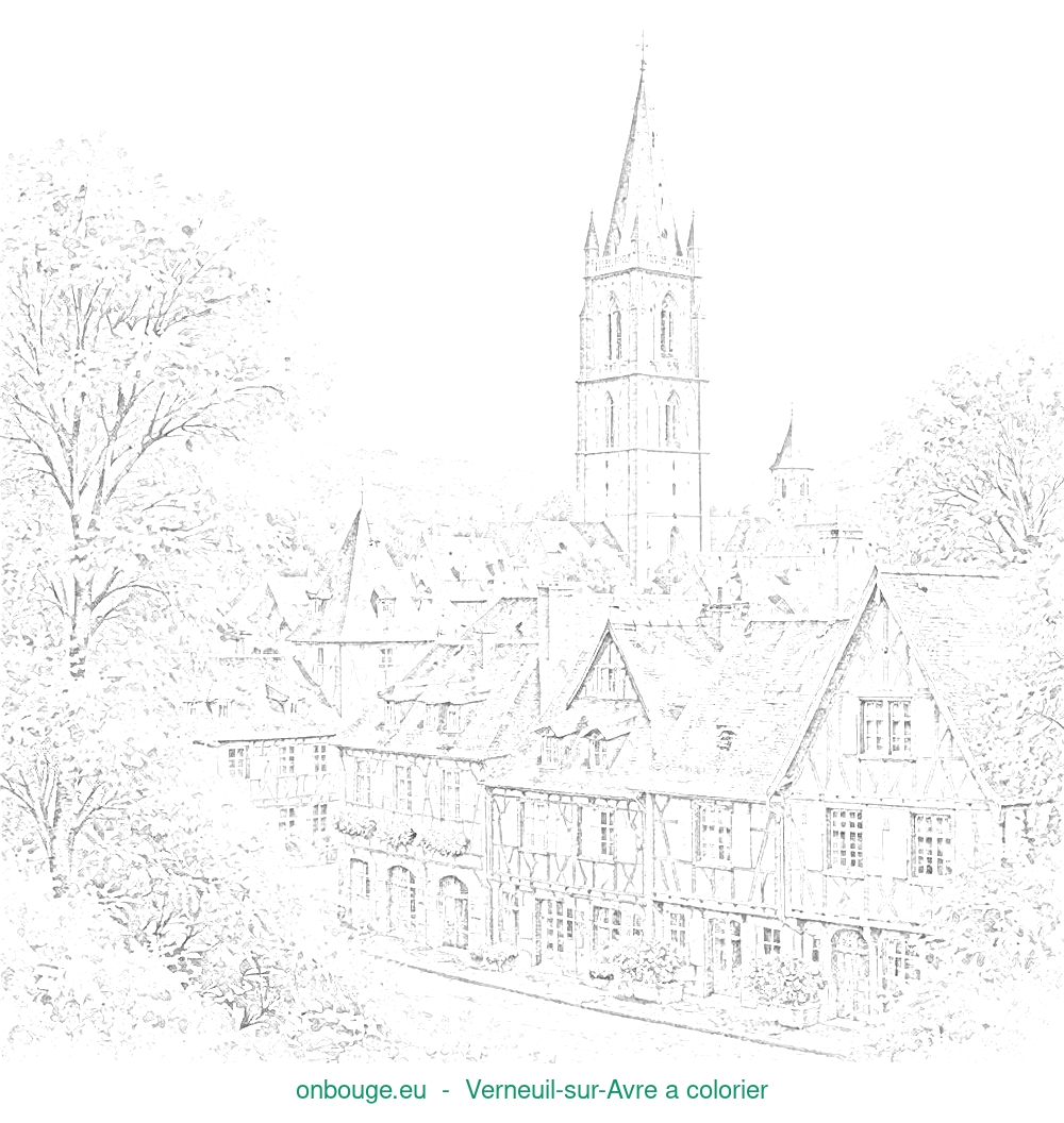 Coloriage de Verneuil-sur-Avre