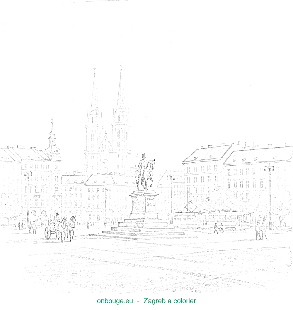 Coloriage de Zagreb