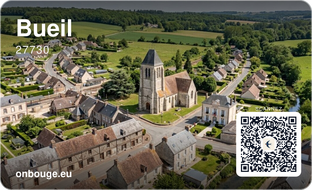 Bueil — carte OnBouge avec QR code