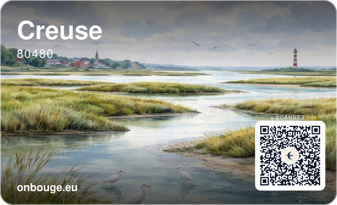Aquarelle Creuse — carte OnBouge avec QR