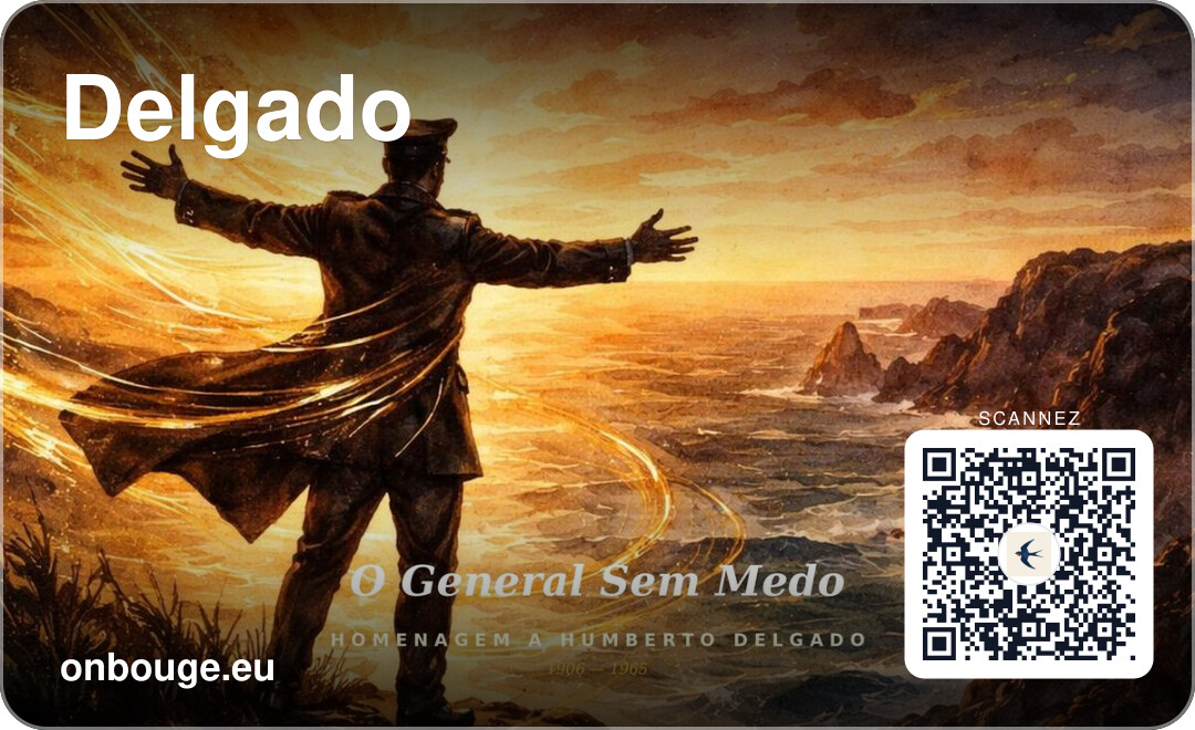 O General Sem Medo — carte OnBouge avec QR code