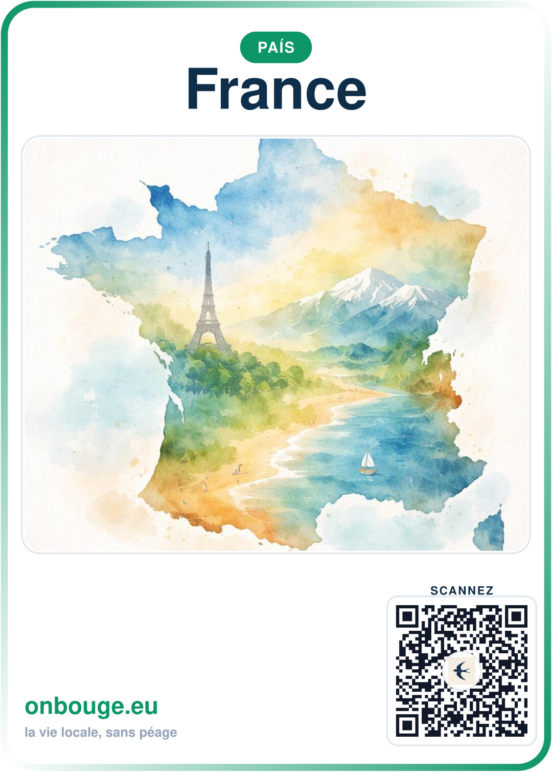 France — carte OnBouge avec QR