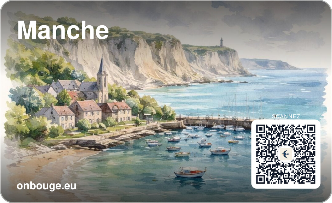 Aquarelle Manche — carte OnBouge avec QR