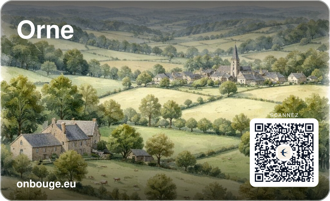Aquarelle Orne — carte OnBouge avec QR