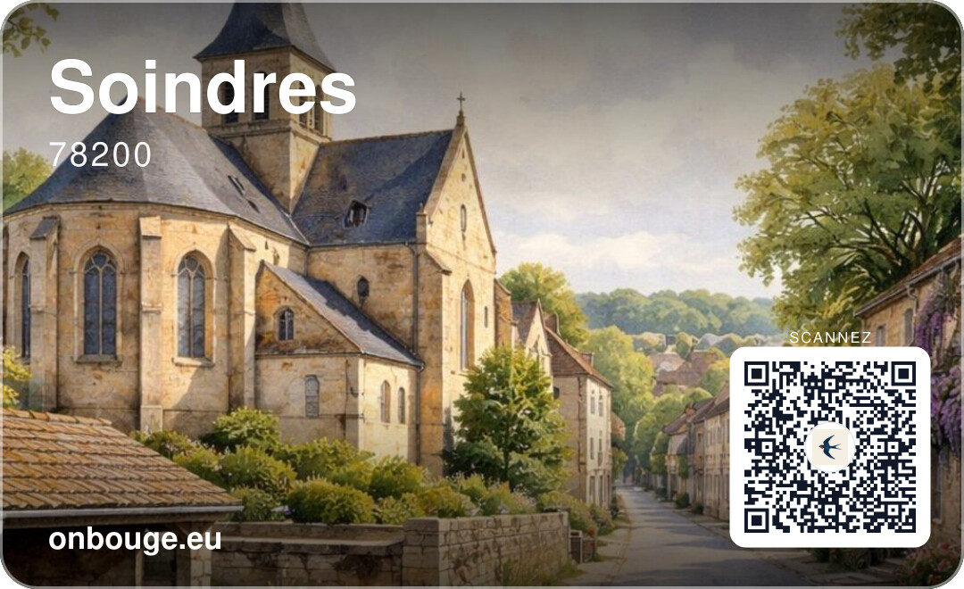 Soindres — carte OnBouge avec QR code