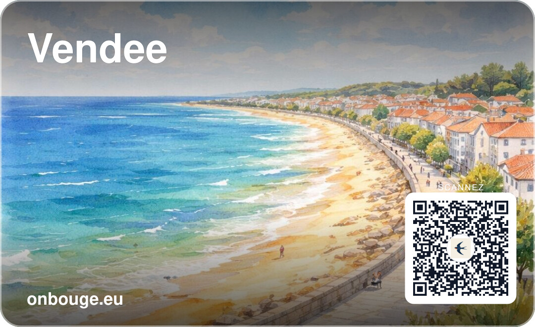 Aquarelle Vendée — carte OnBouge avec QR