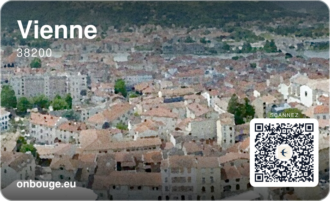 Aquarelle Vienne — carte OnBouge avec QR