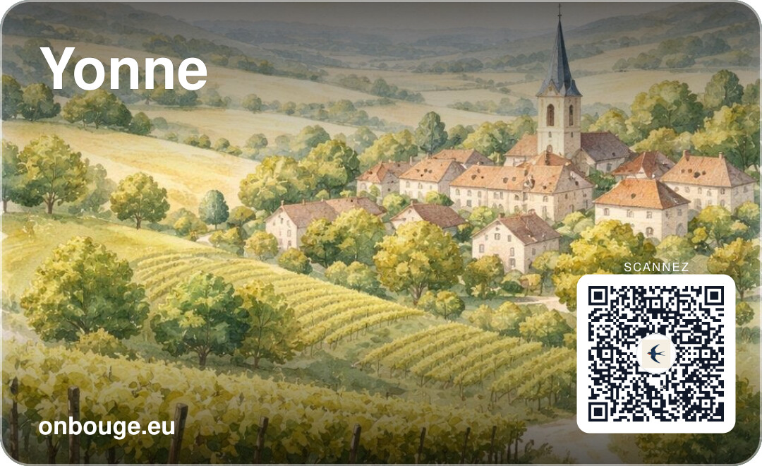 Aquarelle Yonne — carte OnBouge avec QR