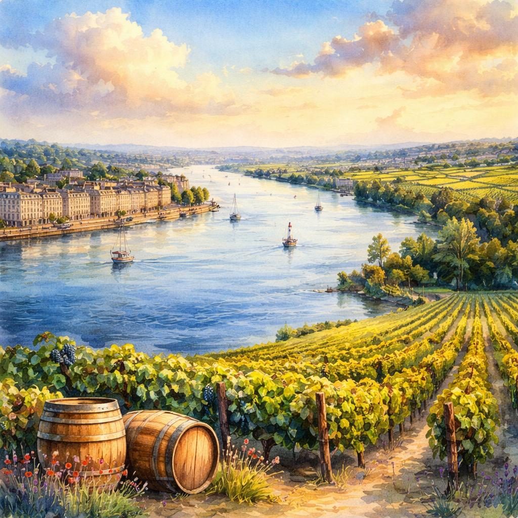 Gironde — illustration départementale (aquarelle de la ville à venir)