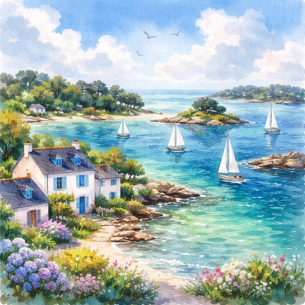 Morbihan — illustration départementale (aquarelle de la ville à venir)