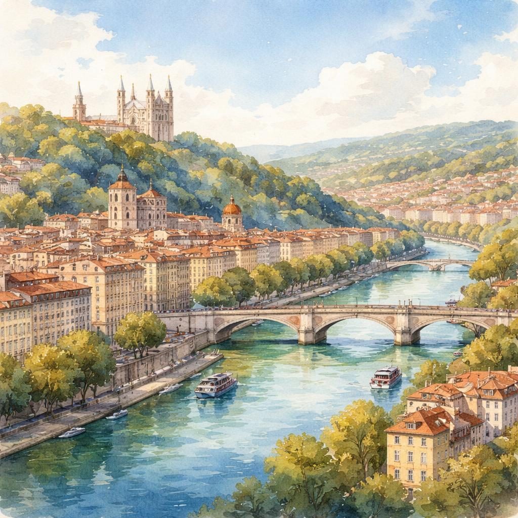 Rhône — illustration départementale (aquarelle de la ville à venir)