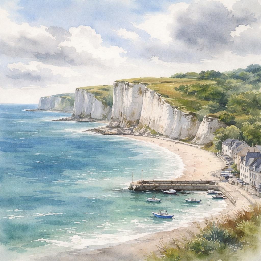 Aquarelle la Seine-Maritime