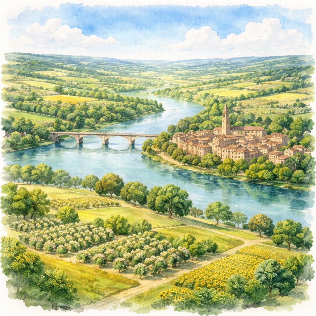 Tarn-et-Garonne — illustration départementale (aquarelle de la ville à venir)