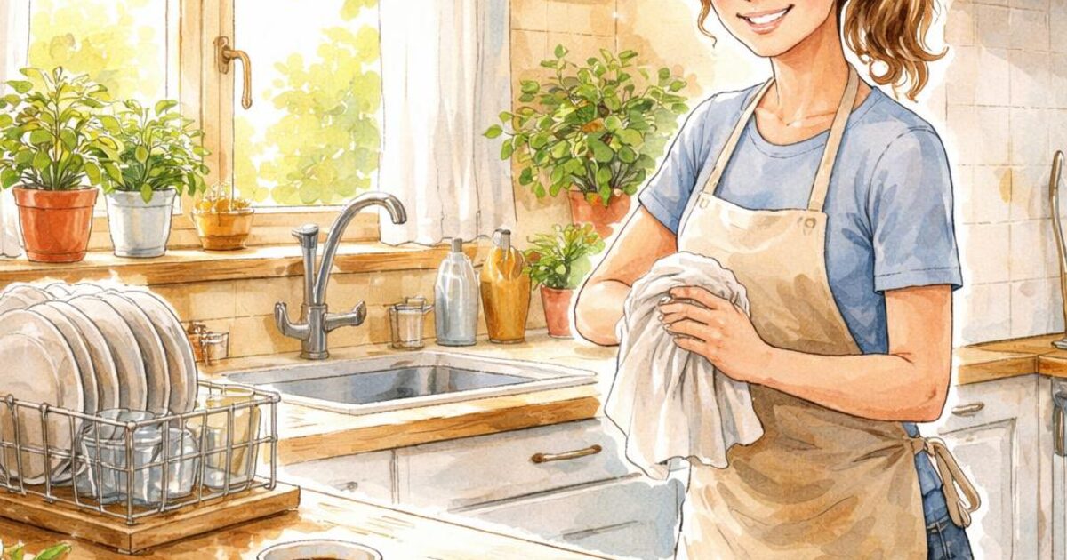 Aquarelle Aide ménagère — OnBouge