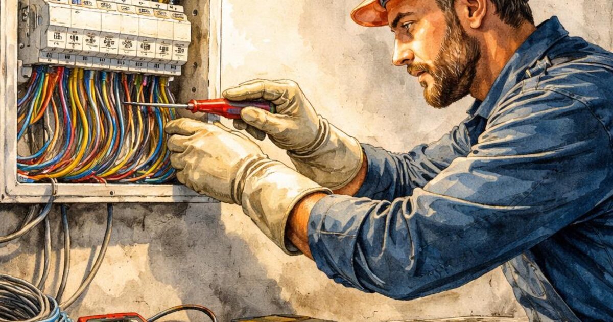 Aquarelle Électricien — OnBouge