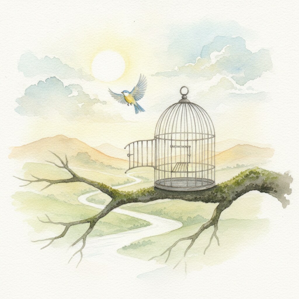 P108 Oiseau En Cage Ouverte 2