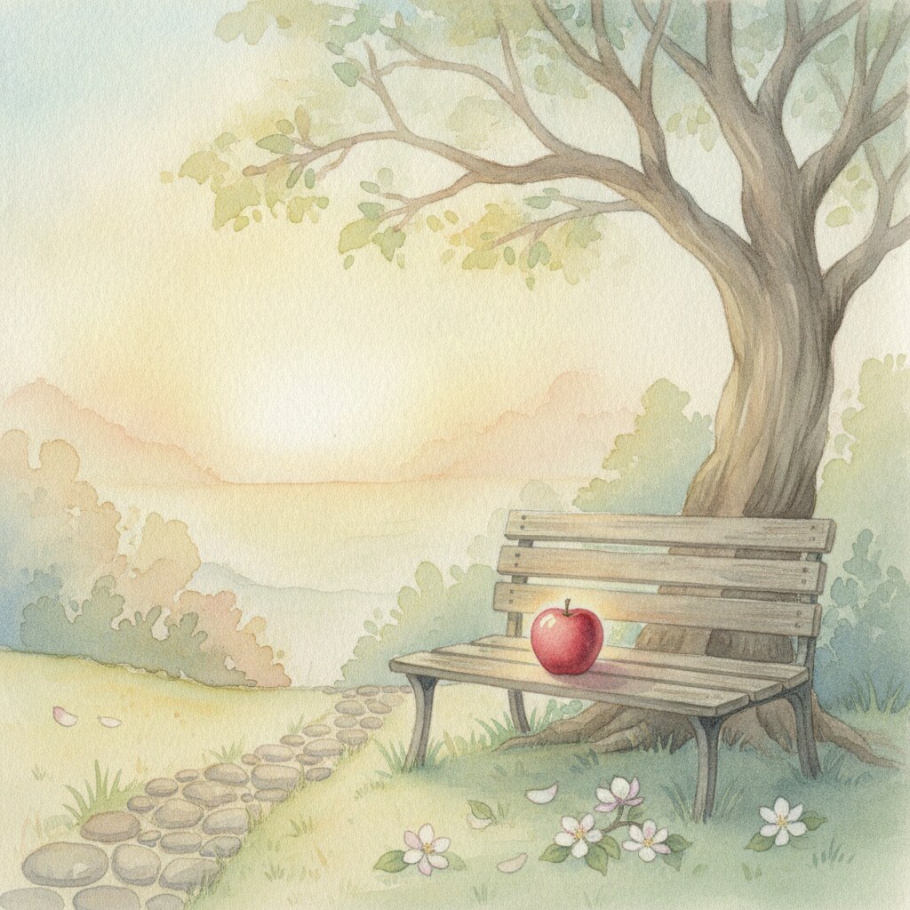 P11 Pomme Sur Le Banc