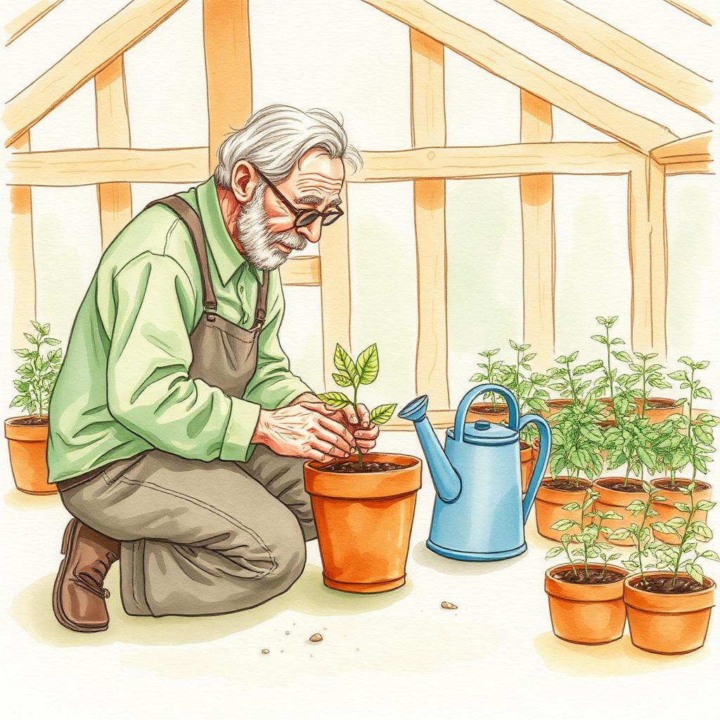 P115 Jardinier Plante Malade