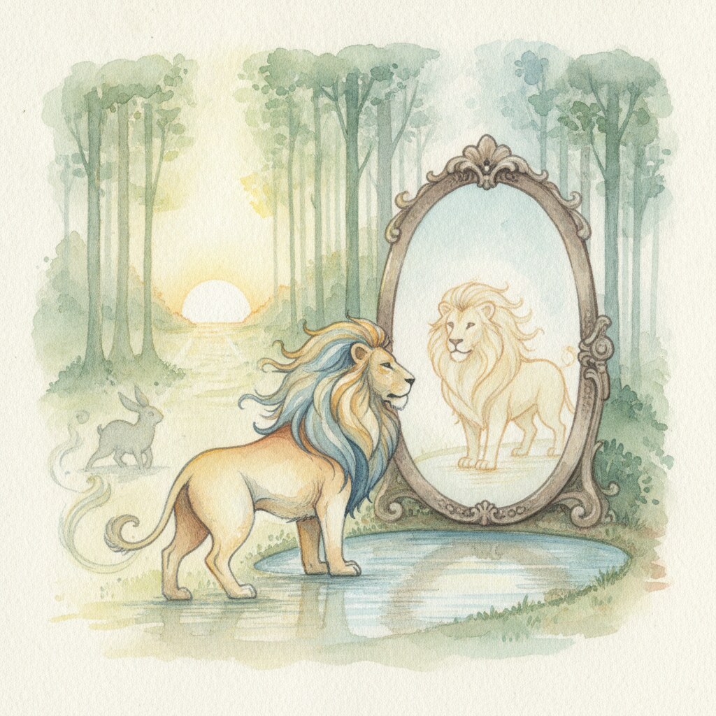 P173 Lion Miroir
