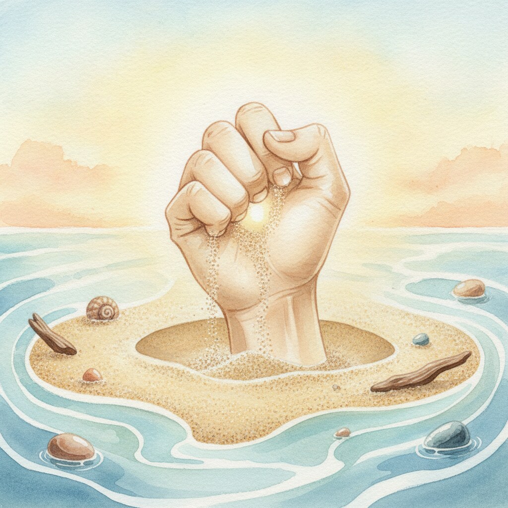 P176 Main Fermee Sur Le Sable