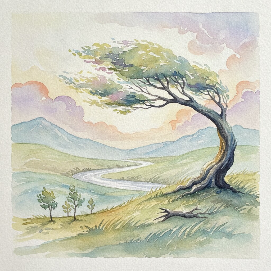 P56 Arbre Courbe Par Le Vent