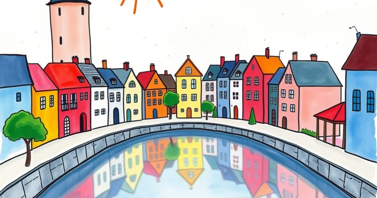 🎨 Bourg-la-Reine imaginada por uma criança