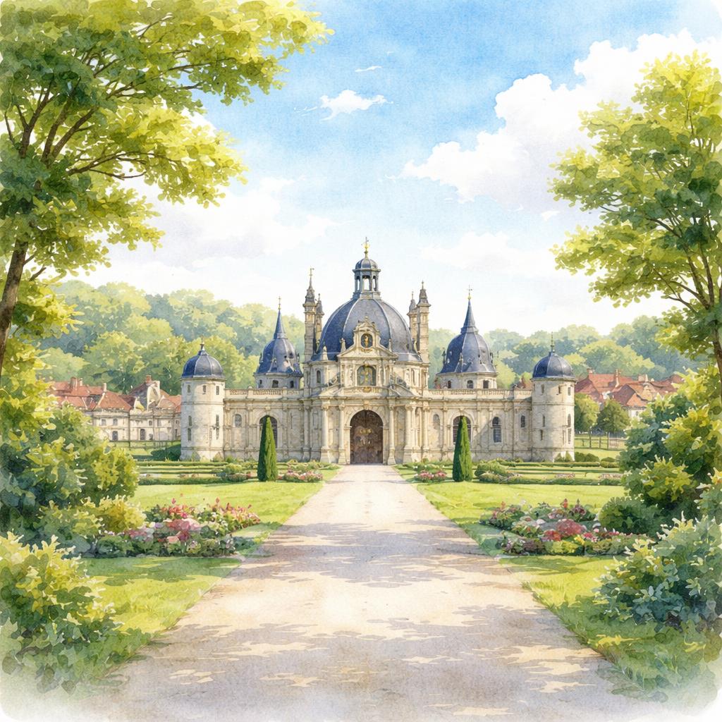 Anet — aquarelle — France