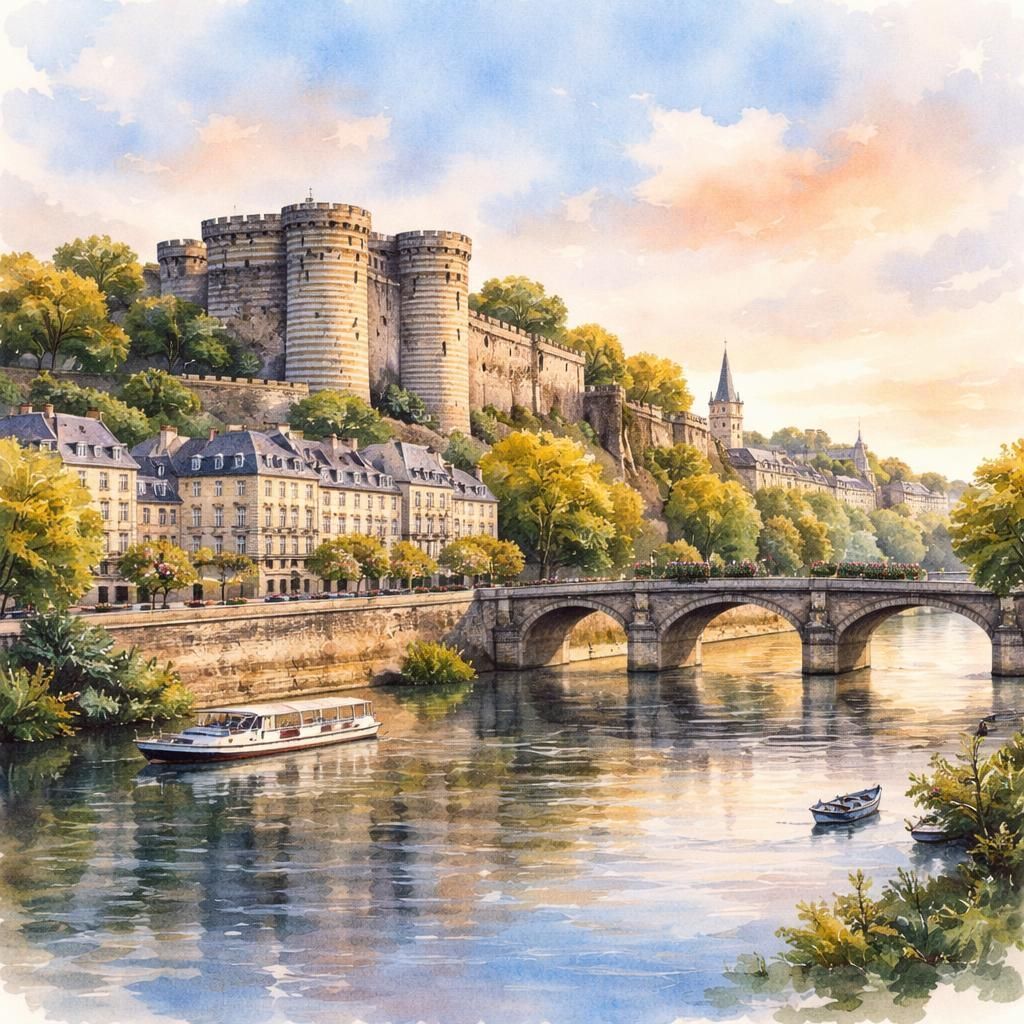 Angers — aquarelle — France
