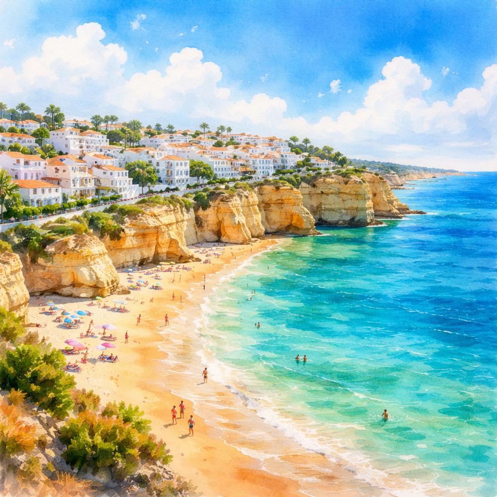 Armação de Pêra — aquarelle — Portugal