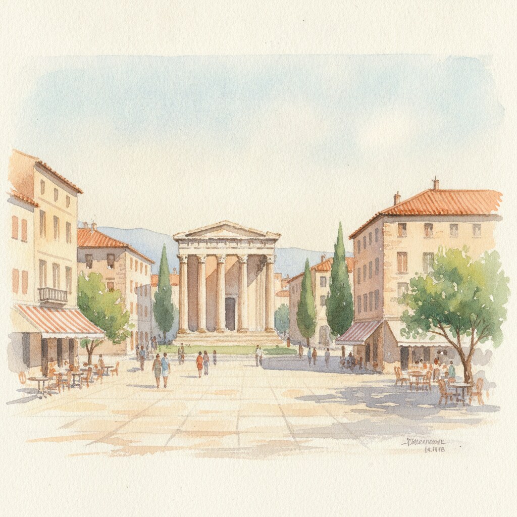 Athènes — aquarelle — Grèce