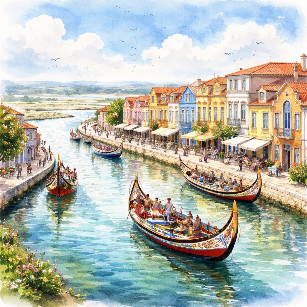 Aveiro — aquarelle — Portugal
