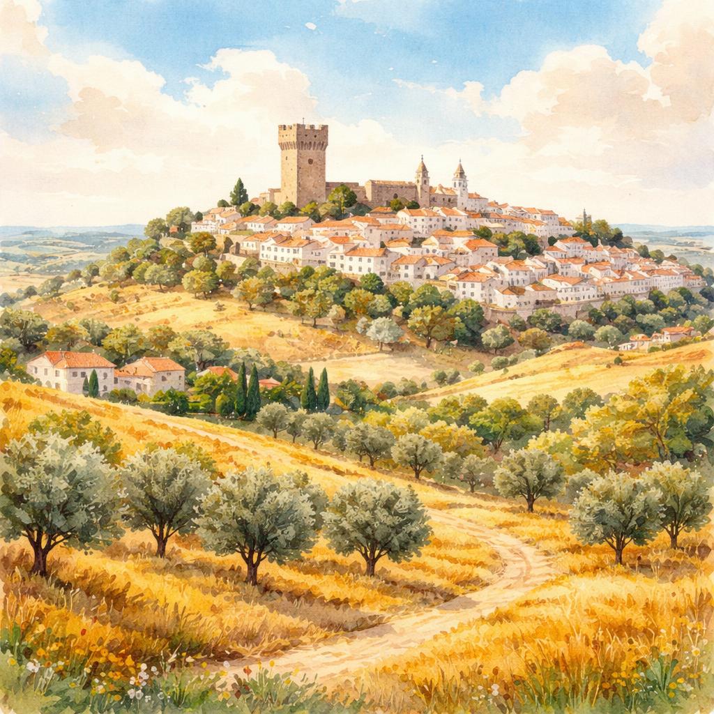 Beja — aquarelle — Portugal