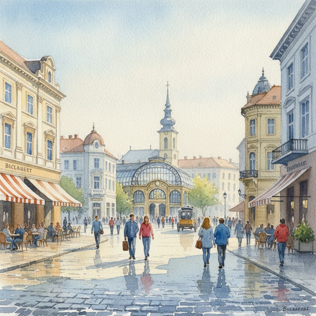 Bucarest — aquarelle — Roumanie
