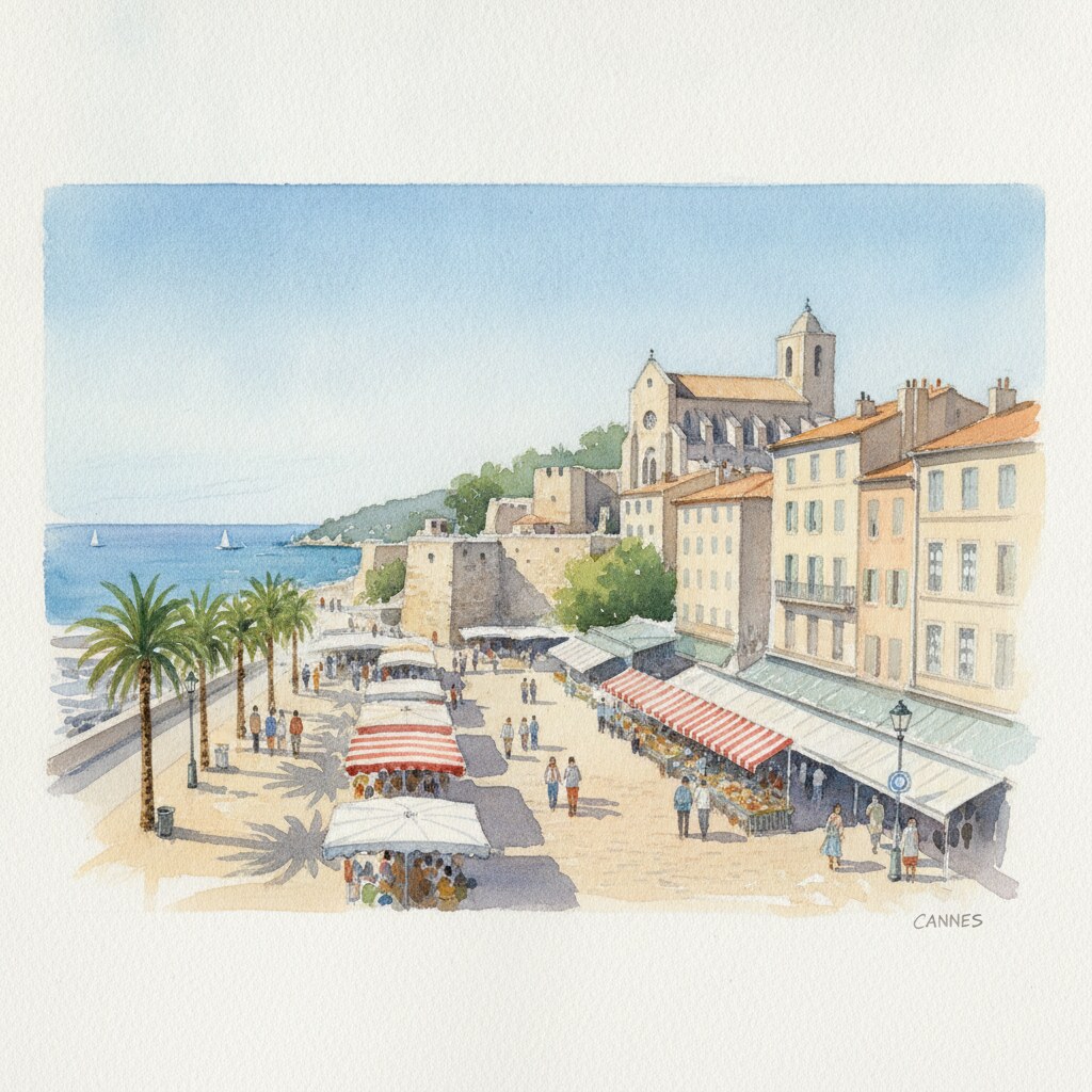 Cannes — aquarelle — France