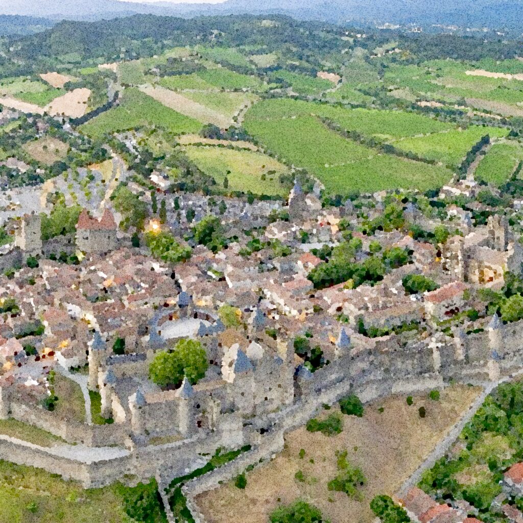 Carcassonne — aquarelle — France