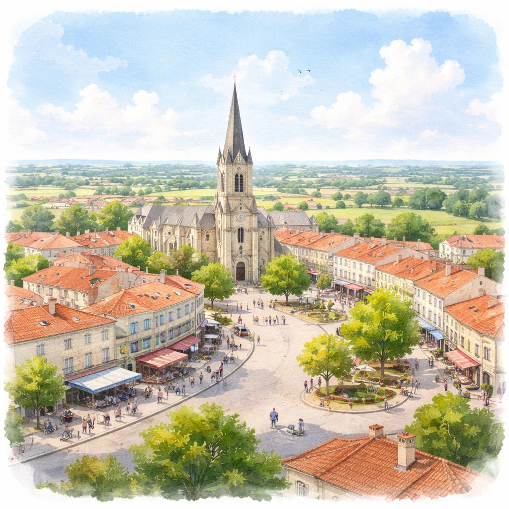 Challans — aquarelle — France