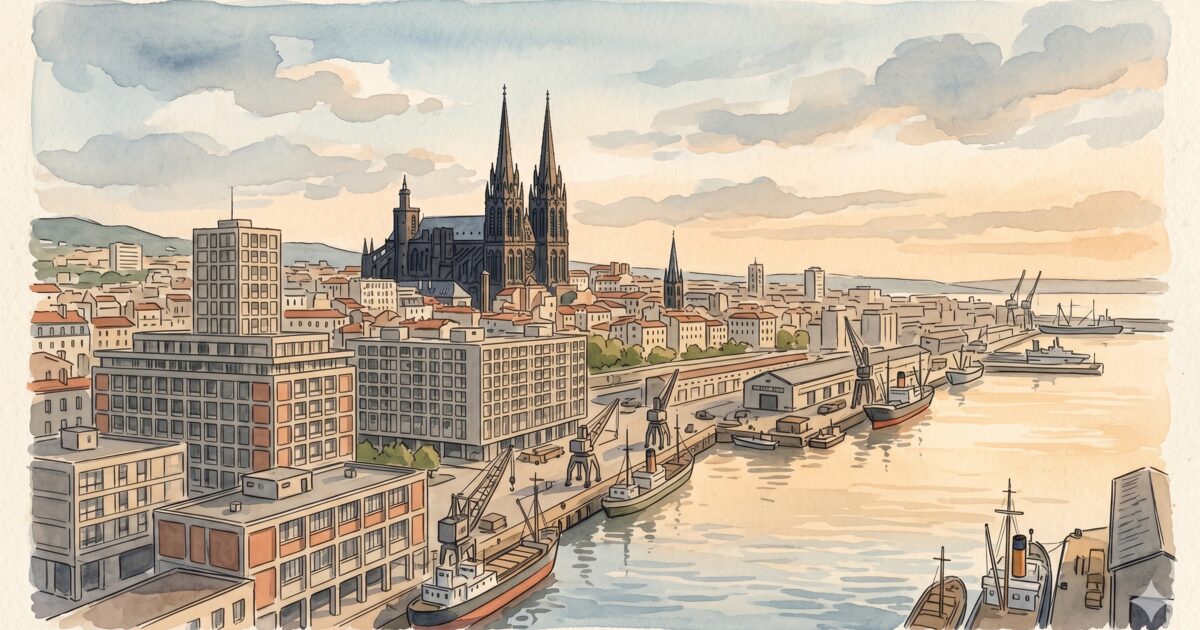Aquarelle de Clermont-Ferrand