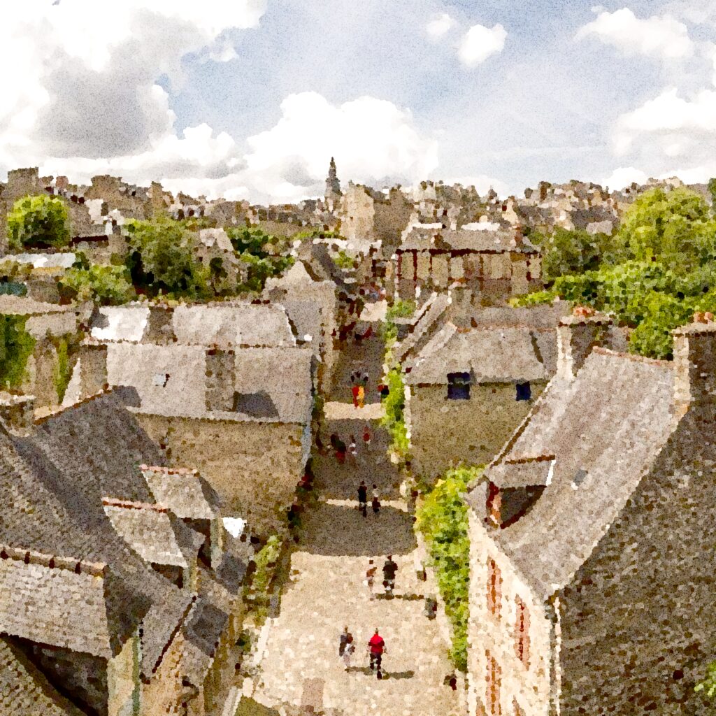 Dinan — aquarelle — France