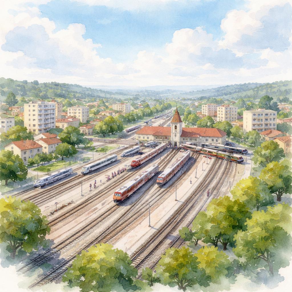 Entroncamento — aquarelle — Portugal