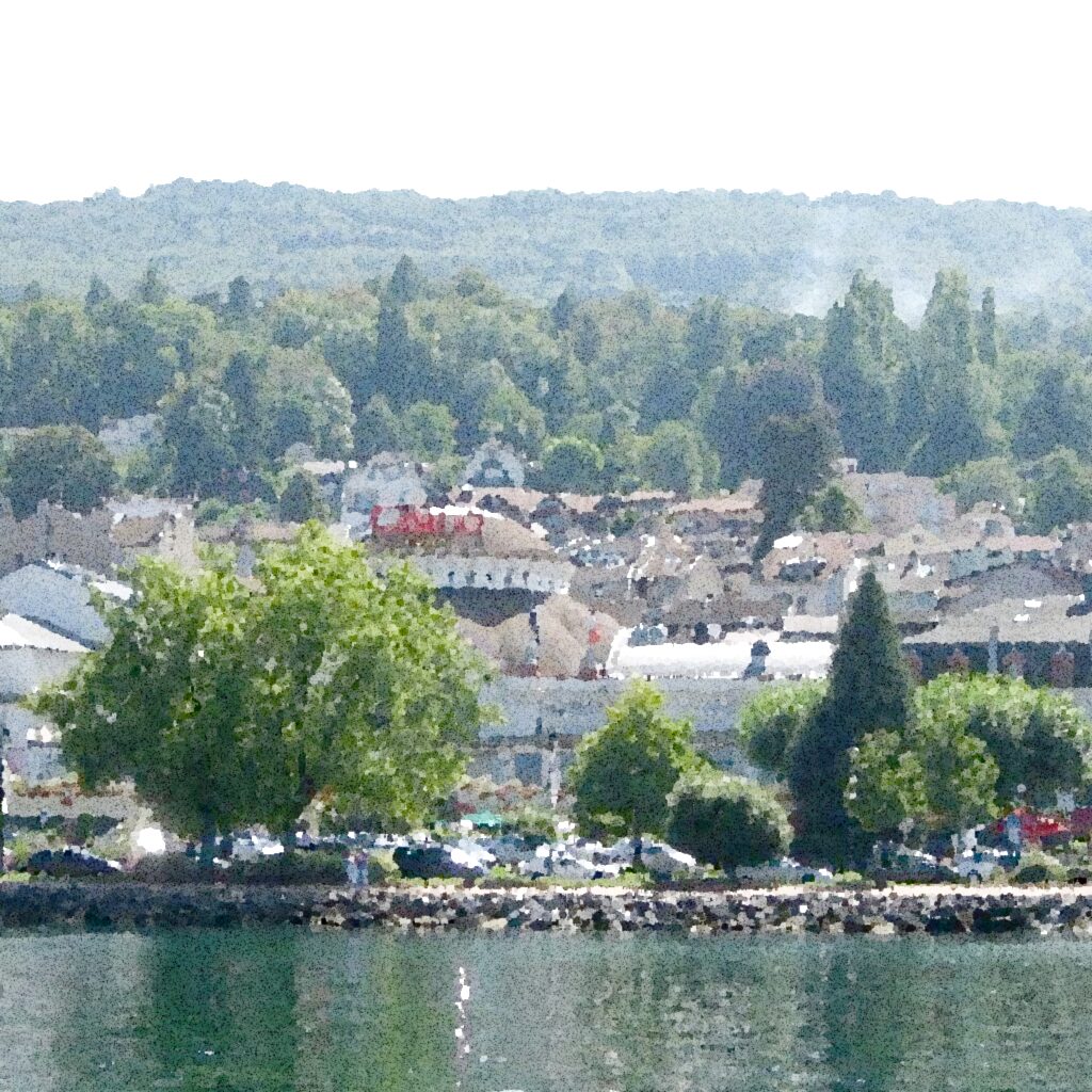 Évian-les-Bains — aquarelle — France