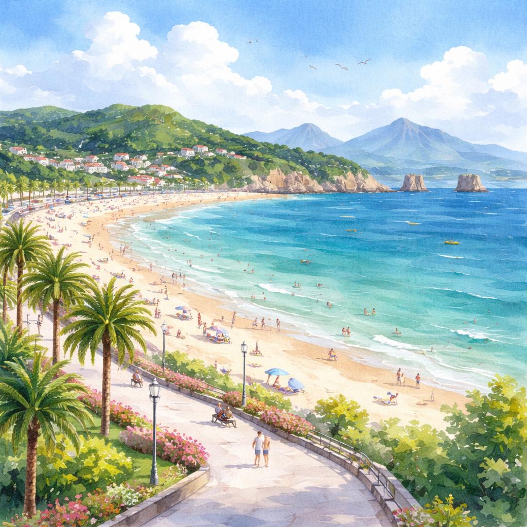 Hendaye — aquarelle — France