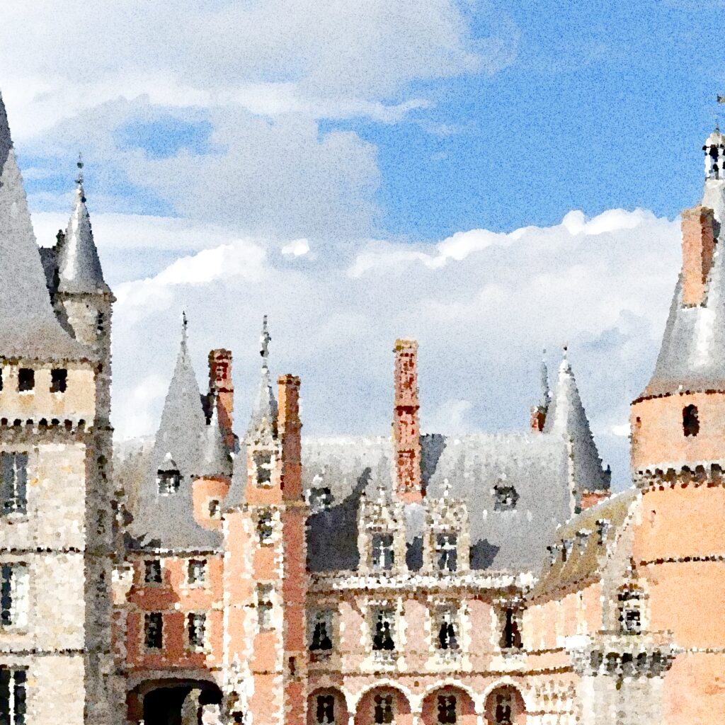 Maintenon — aquarelle — France
