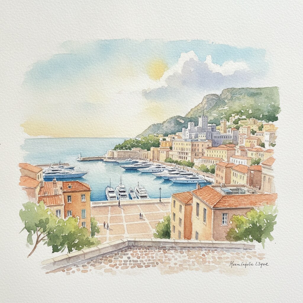 Monaco — watercolour — Monaco
