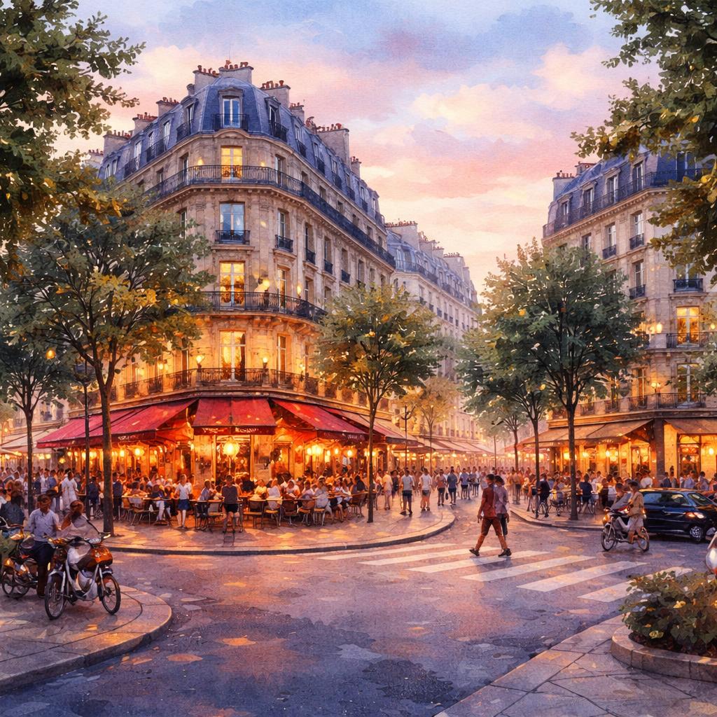 Paris 11e — aquarelle — France