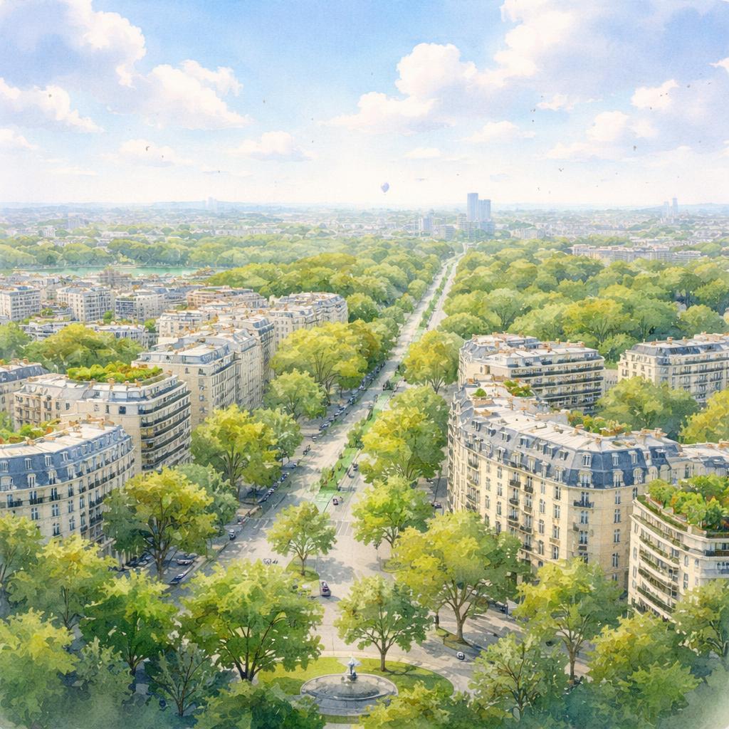 Paris 12e — aquarelle — France