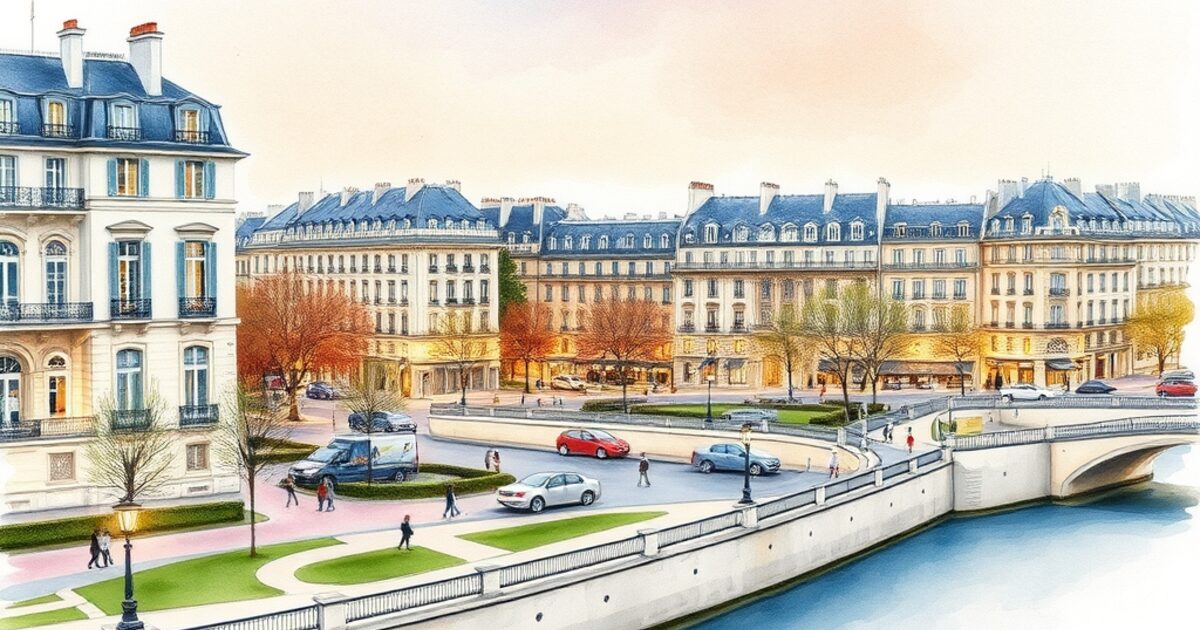 Paris 16e — aquarelle — France
