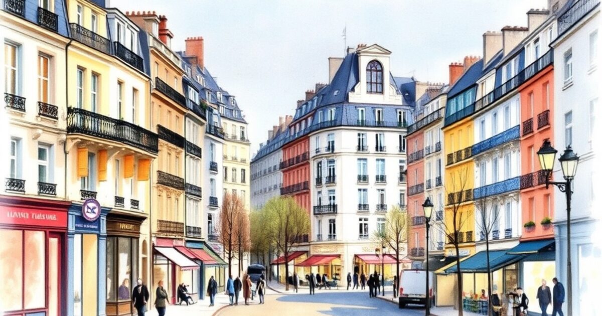 Paris 17e — aquarelle — France