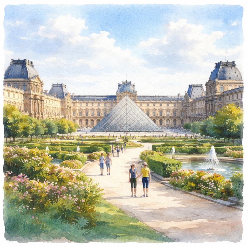Paris 1er — aquarelle — France