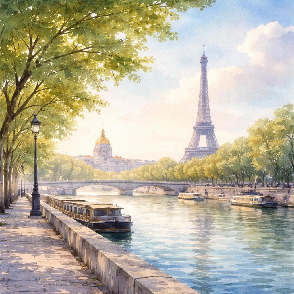 Paris 7e — aquarelle — France