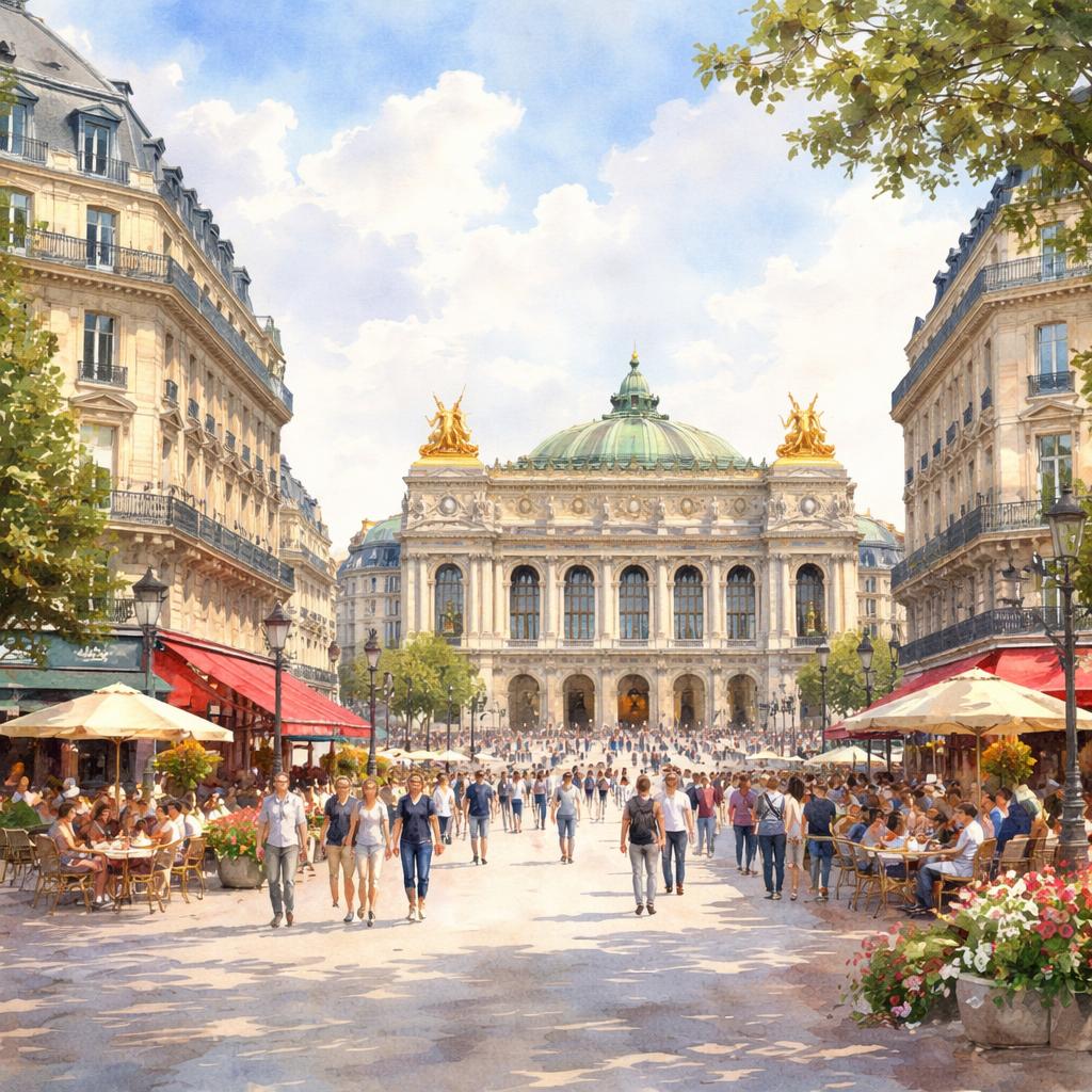 Paris 9e — aquarelle — France